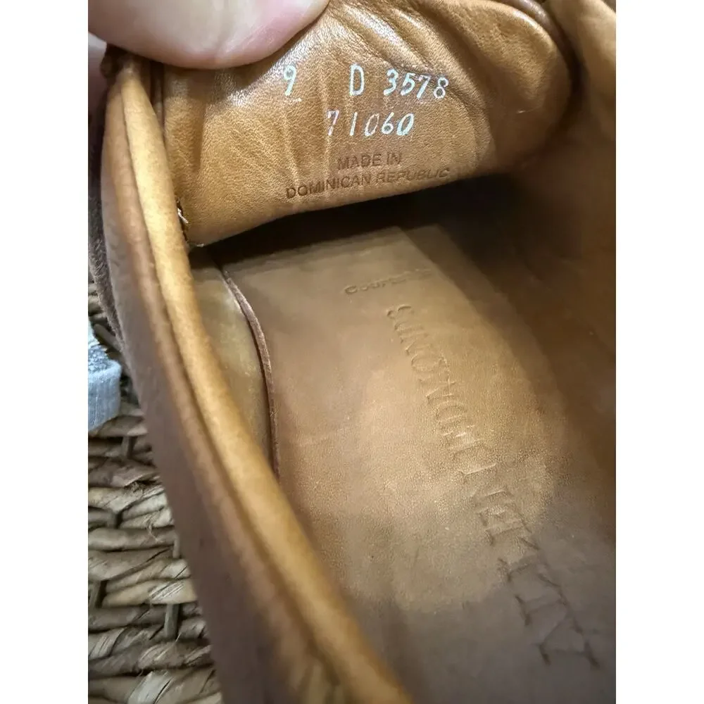 Allen Edmonds “COURTSIDE” Men’s Size 9 D Low-Top Leather Walnut Sneakers nice
